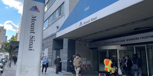 A view of Mount Sinai hospital as Fener Greek Patriarch Bartholomew hospitalized in New York, on Nov. 3, 2021.