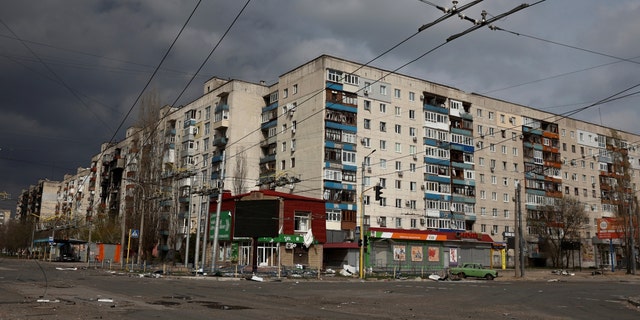 A view shows residential buildings damaged by a military strike, as Russia's attack on Ukraine continues, in Sievierodonetsk, Luhansk region, Ukraine April 16, 2022.