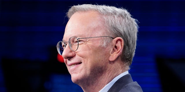 NEW YORK, NEW YORK - APRIL 16: Eric Schmidt, former chairman and CEO at GOOGLE visits Fox Business Network Studios on April 16, 2019 in New York City.