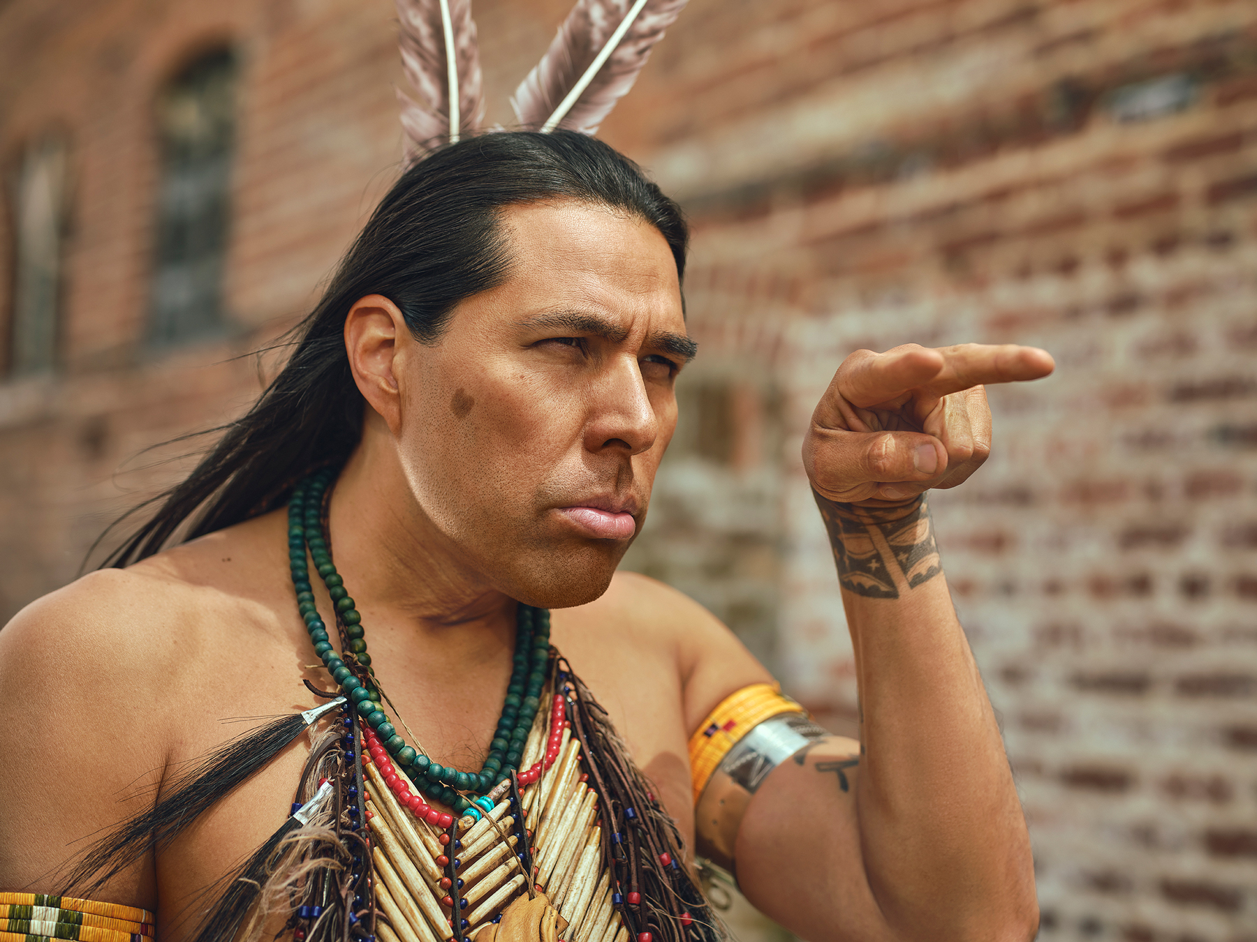 RESERVATION DOGS -- Pictured: Dallas Goldtooth as Spirit, William Knife-Man. CR: Ryan RedCorn/FX